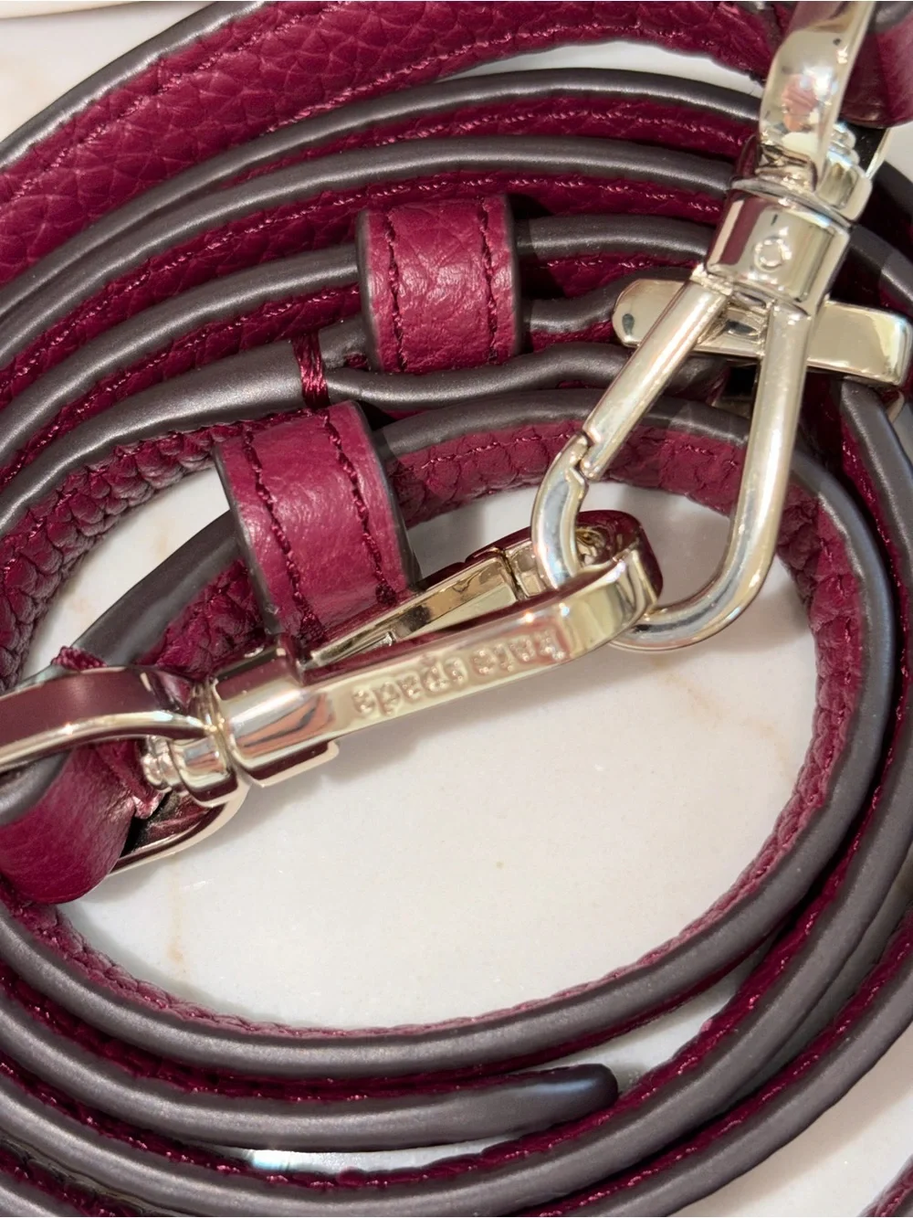 Kate Spade Large Dumpling Satchel Blackberry Preserves maroon cranberry bag